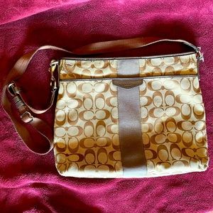 Coach dark brown Crossbody with adjustable strap